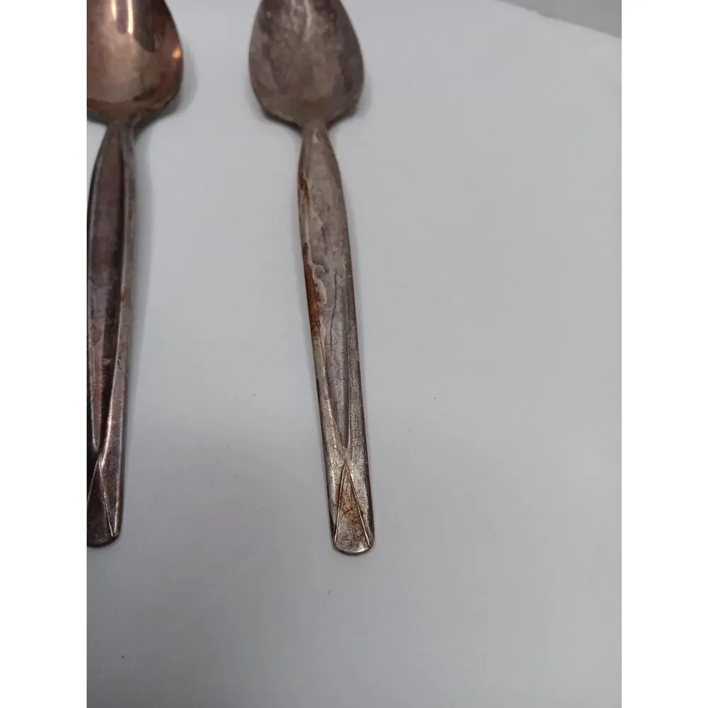 WM. Rogers MFG. CO. Mid Century Nassau Pattern Grapefruit Spoons